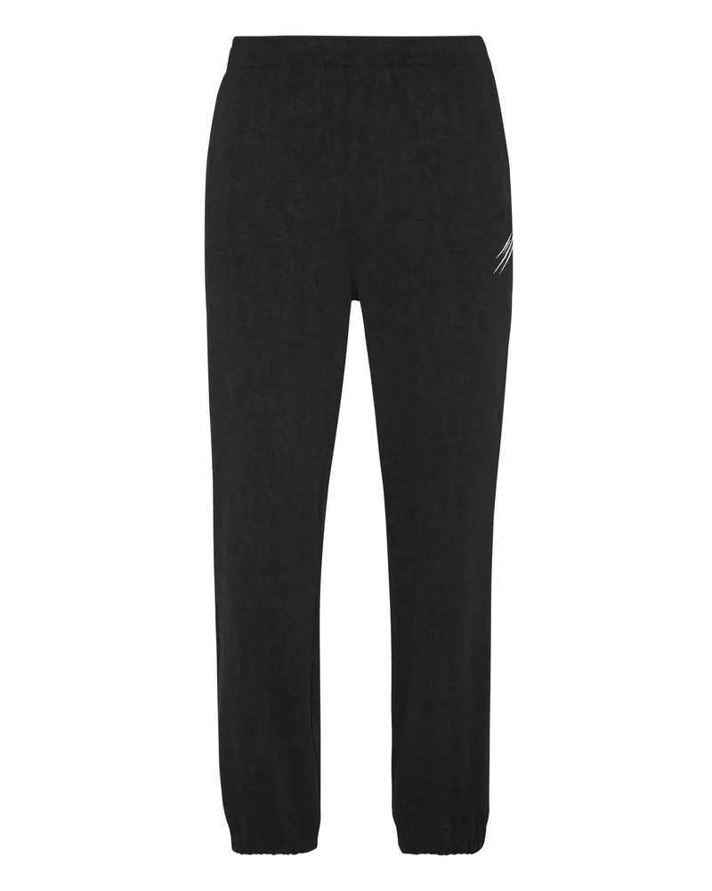 Philipp Plein Cold Dye Loose Fit Jogging Pants Scratch Schwarz