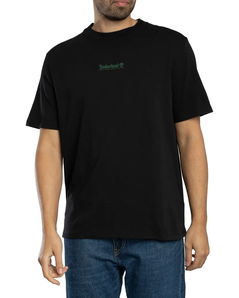 Timberland Centre Brand T-Shirt - Schwarz Schwarz