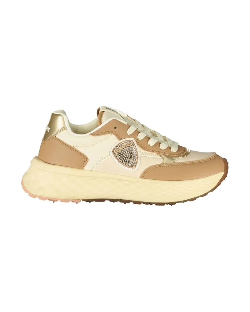 Blauer Brown Polyurethan Damen Sneaker Braun