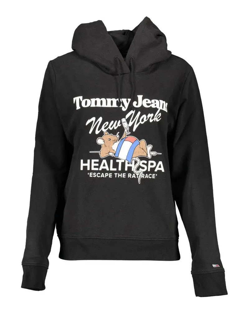 Tommy Hilfiger Health Spa Hoodie Flucht vor dem Hamsterrad Schwarz