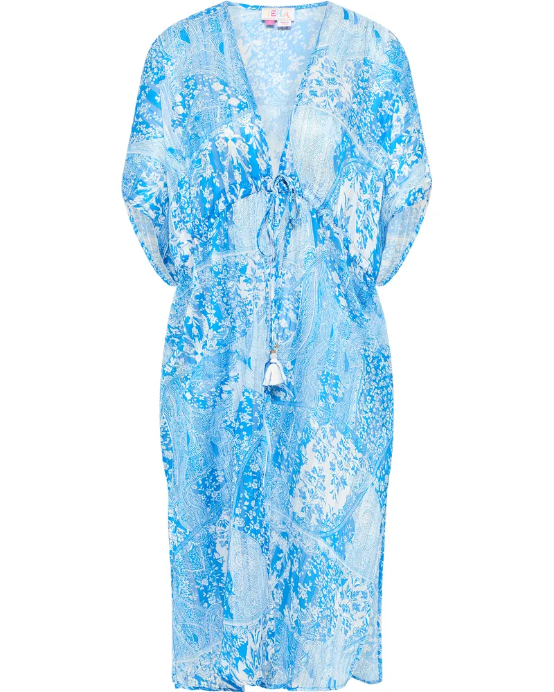 IZIA Kimono Damen blau weiss Blau