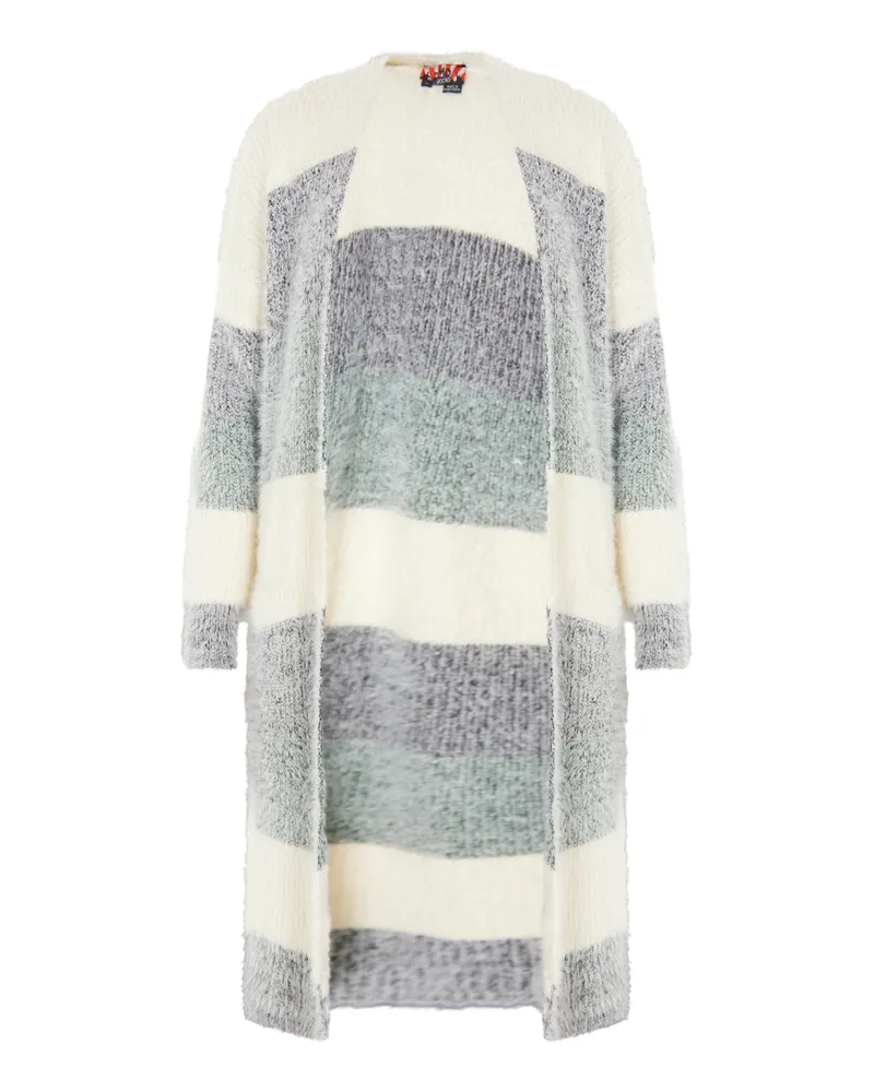 My Mo Strickjacke Damen Creme Mehrfarbig Creme