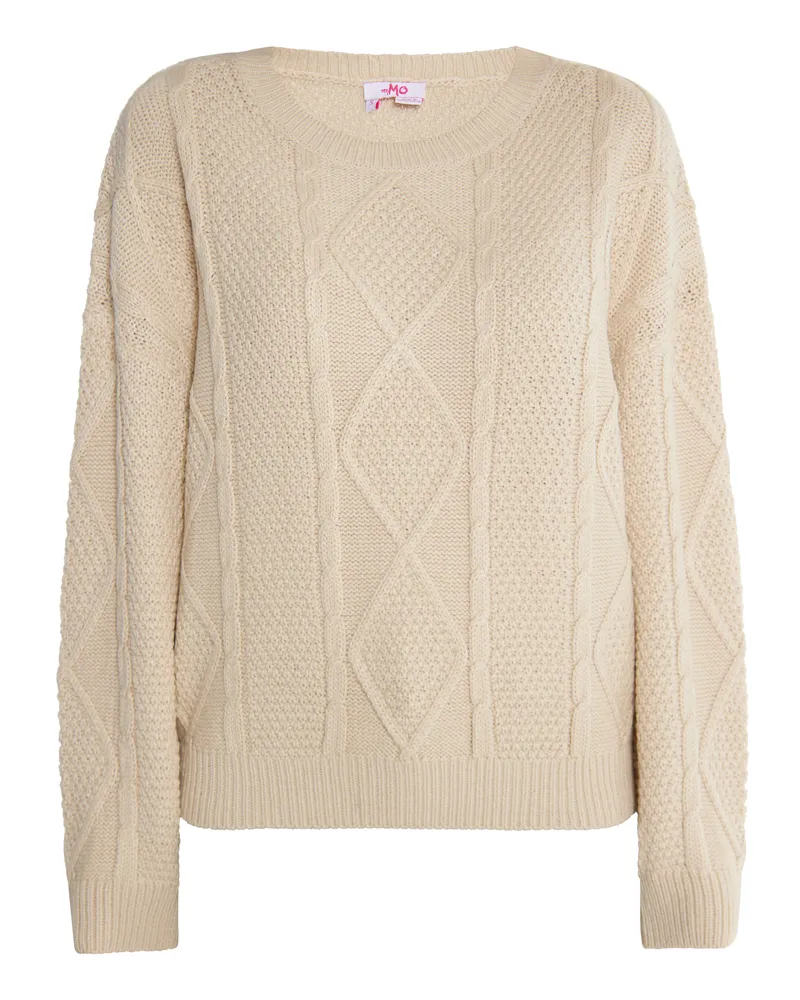 My Mo Strickpullover Damen Creme Creme
