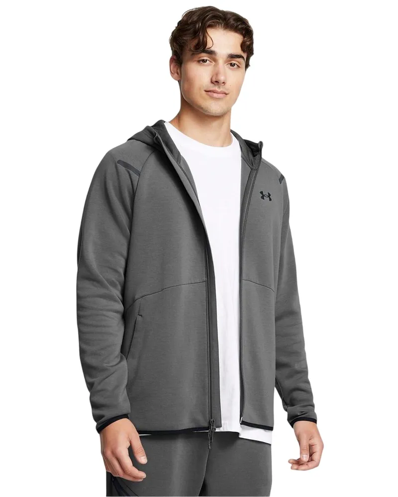 Under Armour Unstoppable" Hoodie mit durchgehendem Reißverschluss für Herren (Burgfelsen Weiß Schwarz