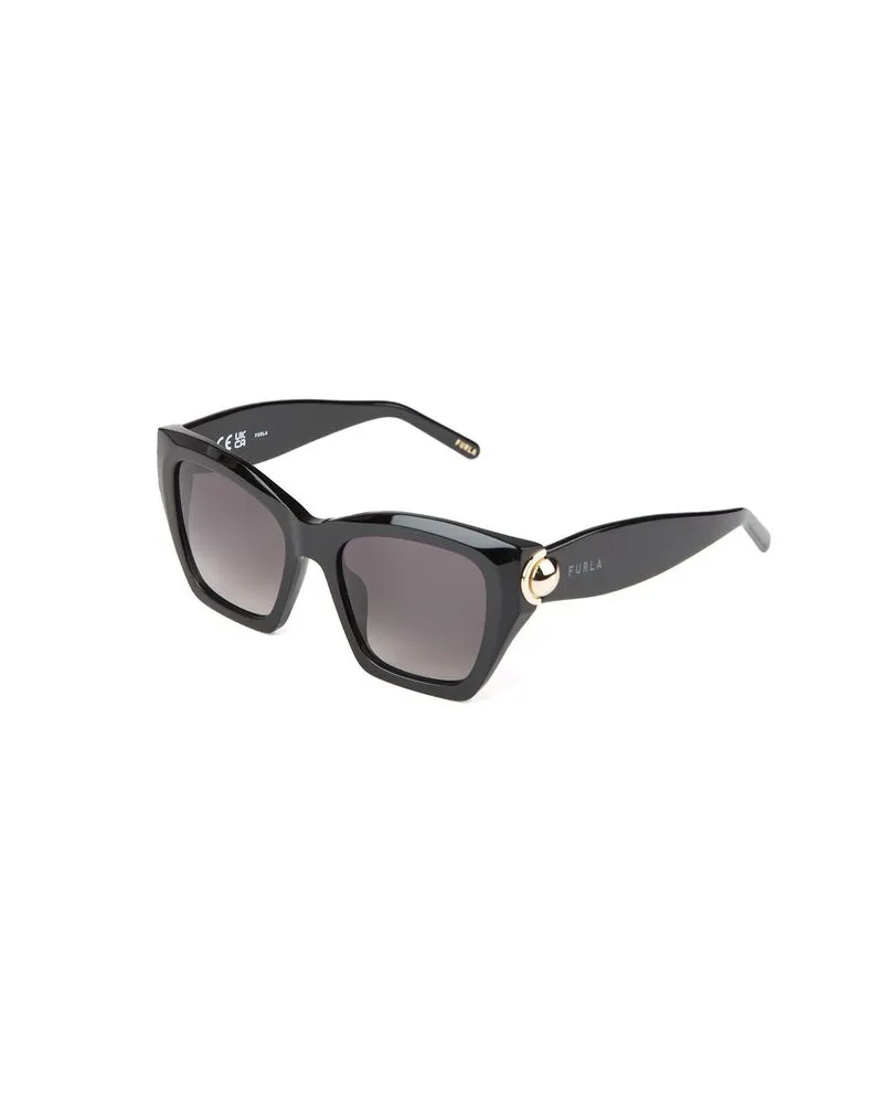 Furla Sonnenbrille Glänzend Schwarz 