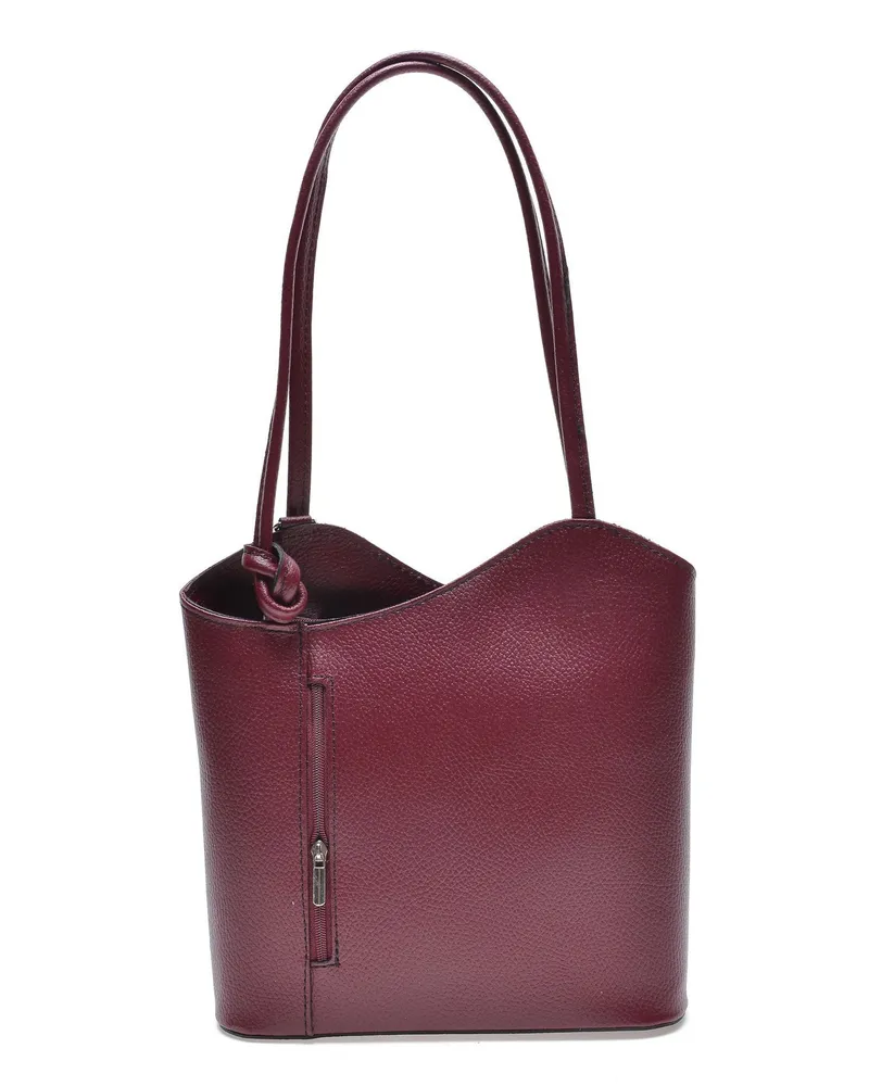 Anna Luchini Weinfarbe Rindsledertasche Weinrot