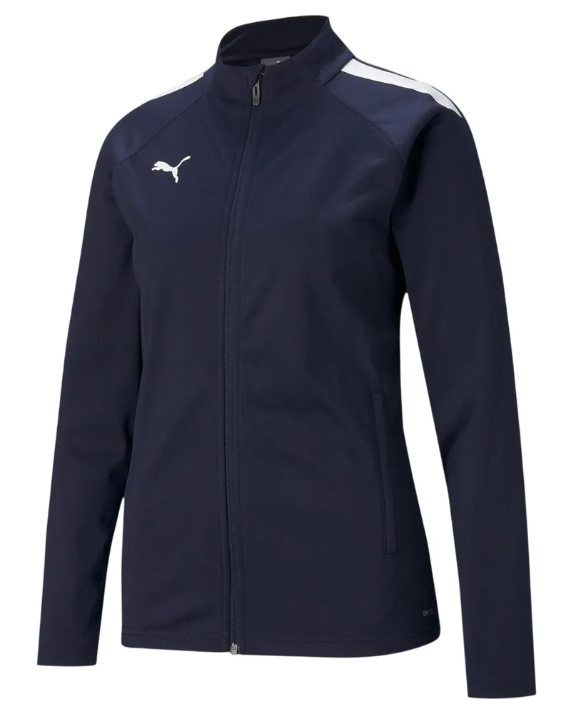 Puma Team Liga" Trainingsjacke für Damen, Strukturiert (Kurzmantel/Weiß Blau