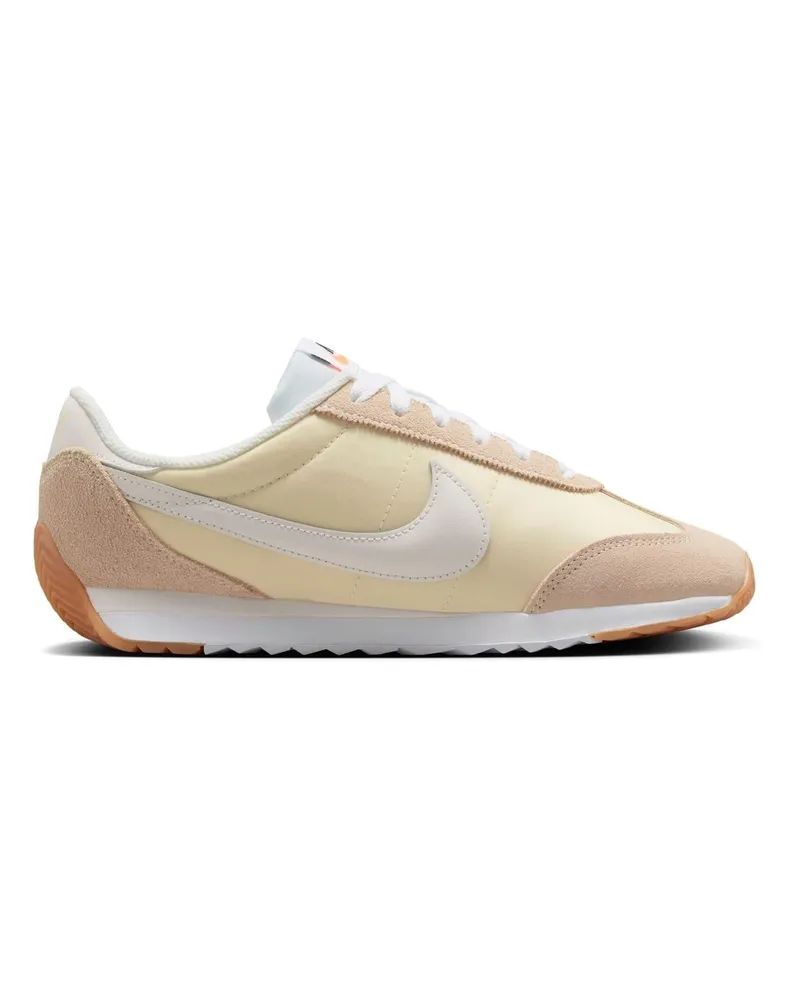 Nike Waffle Debut" Sneaker für Damen, Wildleder, Keilabsatz (Naturweiß/Gummi Rosa Wollweiß