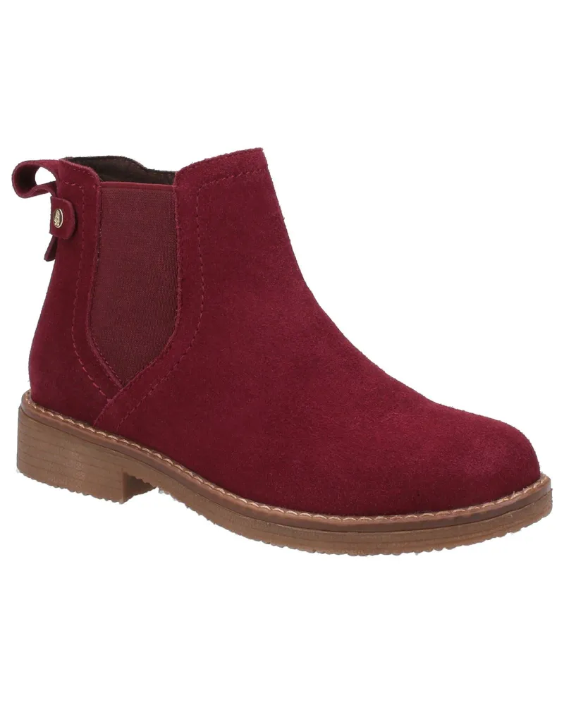 Hush Puppies Maddy Wildleder Damen Bordo Stiefel Rot
