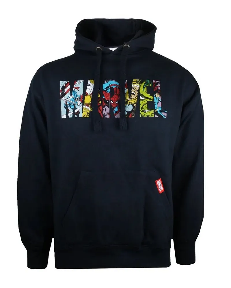 Marvel Kapuzenpullover Logo für Herren (Marineblau Marineblau