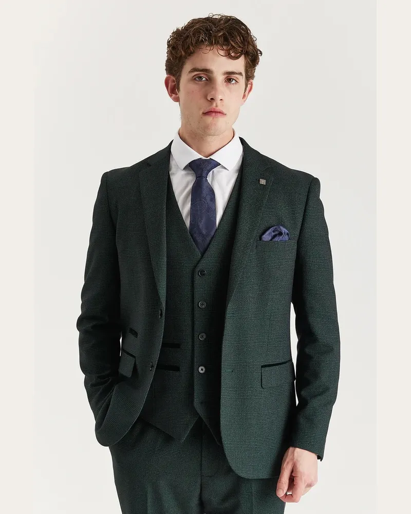 Paul Andrew Grüner Anzugsblazer im Prince-of-Wales-Stil für Herren Grün