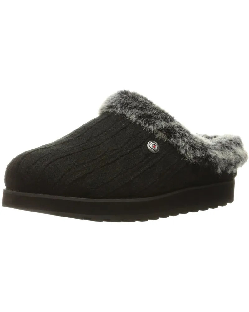 Skechers Keepsakes Ice Angel Damen Hausschuhe Schwarz