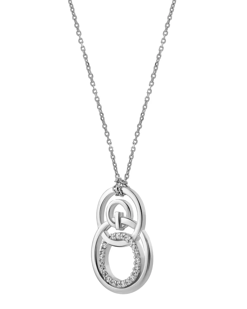 Orphelia Damen-Anhänger Sterling-Silber 925 mit Kette – Weiß ZH-4321 Weiß