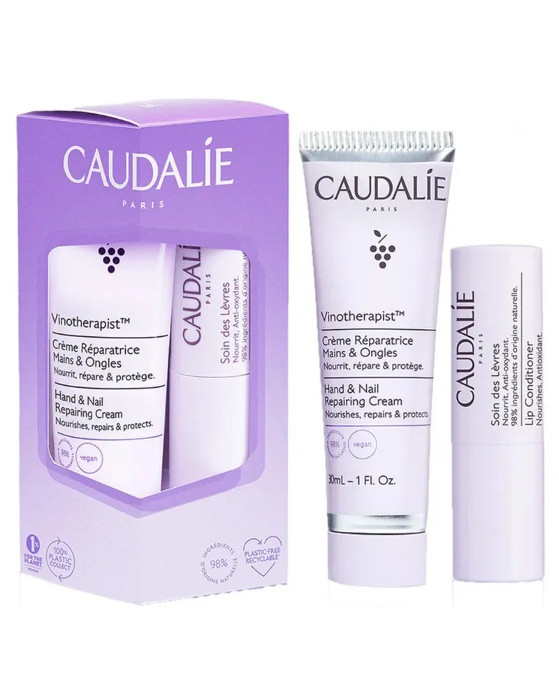 Caudalie Vinotherapist Duo Hand- und Nagelreparaturcreme 30ml + Lippenpflege 4,5g 