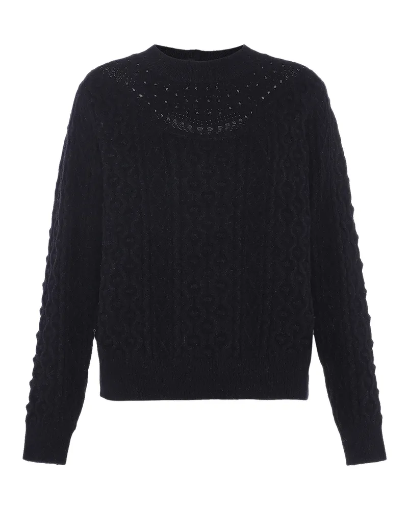 FAINA Pullover Damen schwarz Schwarz