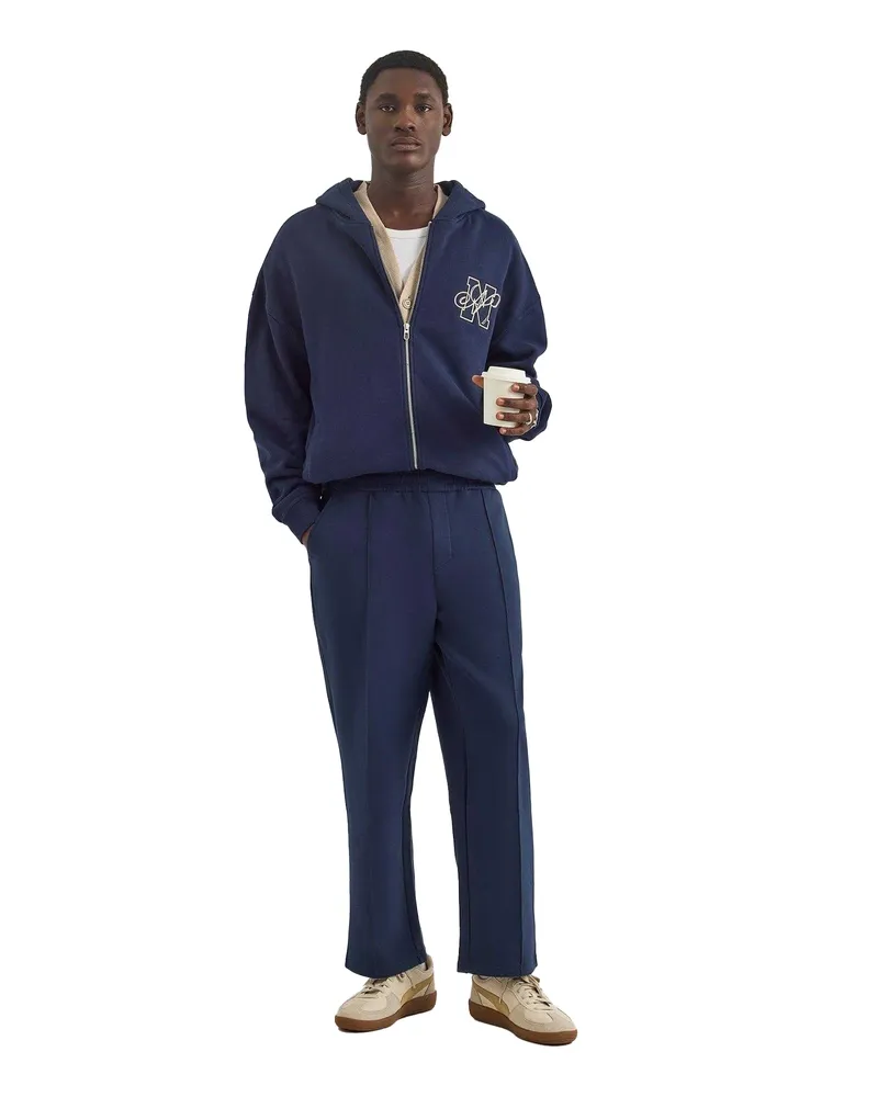 Nautica Strat" Kapuzenpullover für Herren, Durchgehender Reißverschluss (Dunkel-Marineblau Marineblau