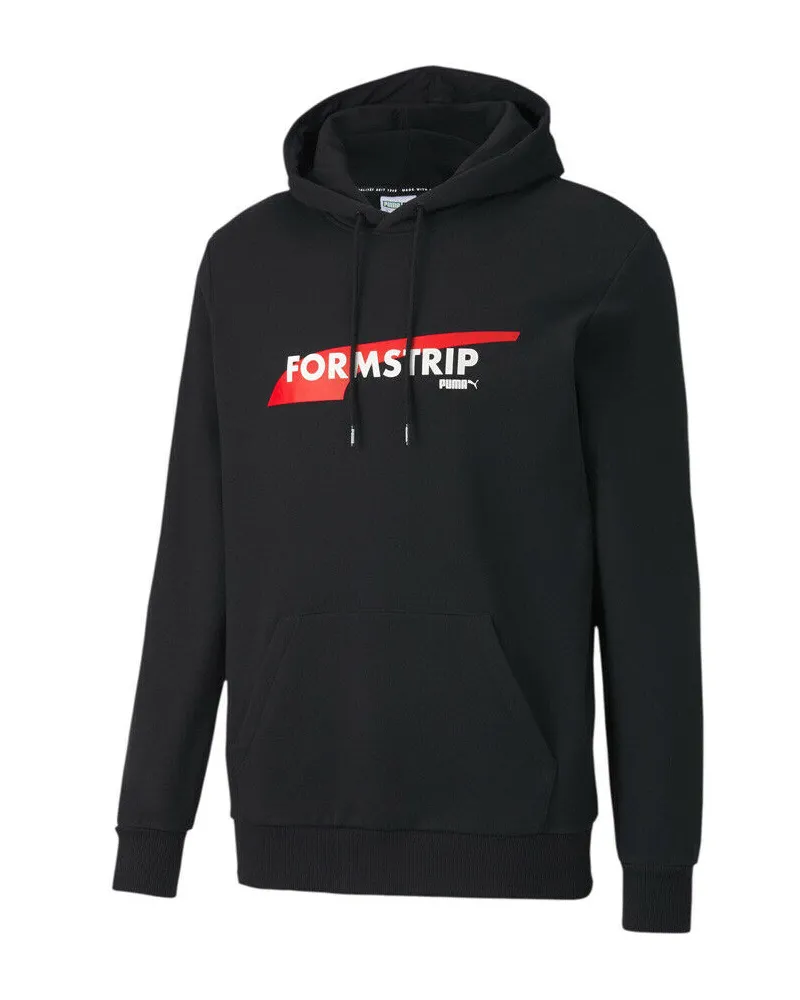Puma Club Hoodie Herren Black Graphic Logo Jumper 597322 01 Schwarz