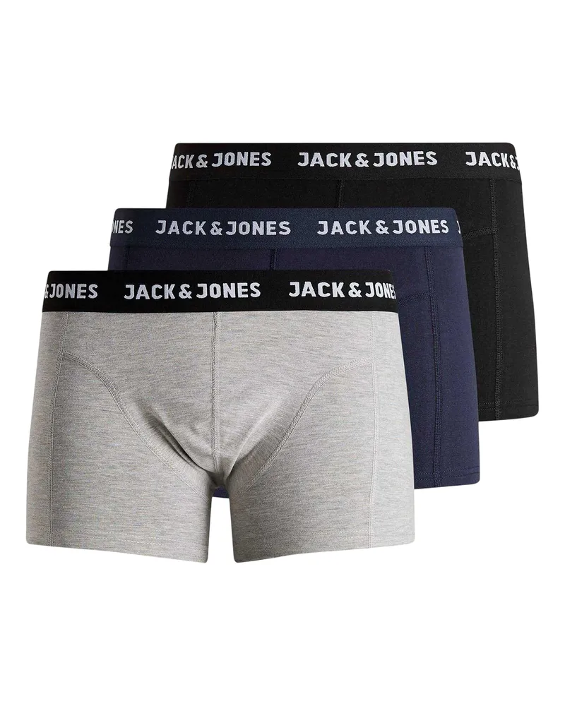 Jack & Jones Jack And Jones - "Anthony" Boxershorts für Herren (3er-Pack) (Schwarz/Marine/Grau Schwarz