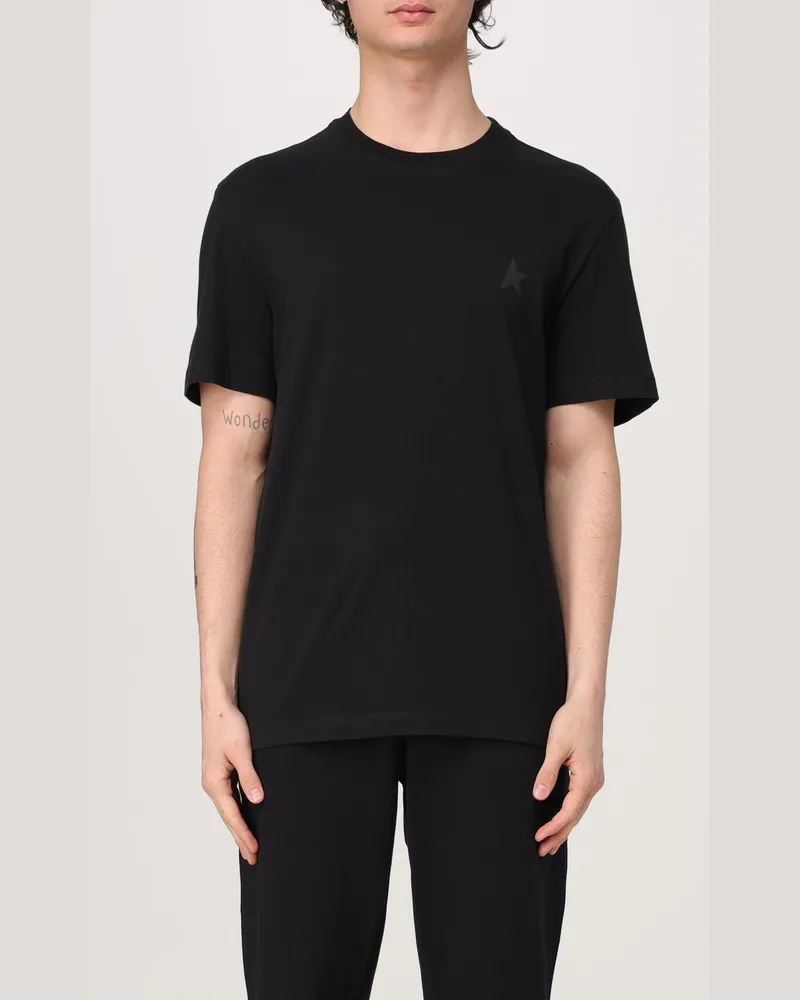 Golden Goose Stern-Logo Kurzarm-T-Shirt Schwarz