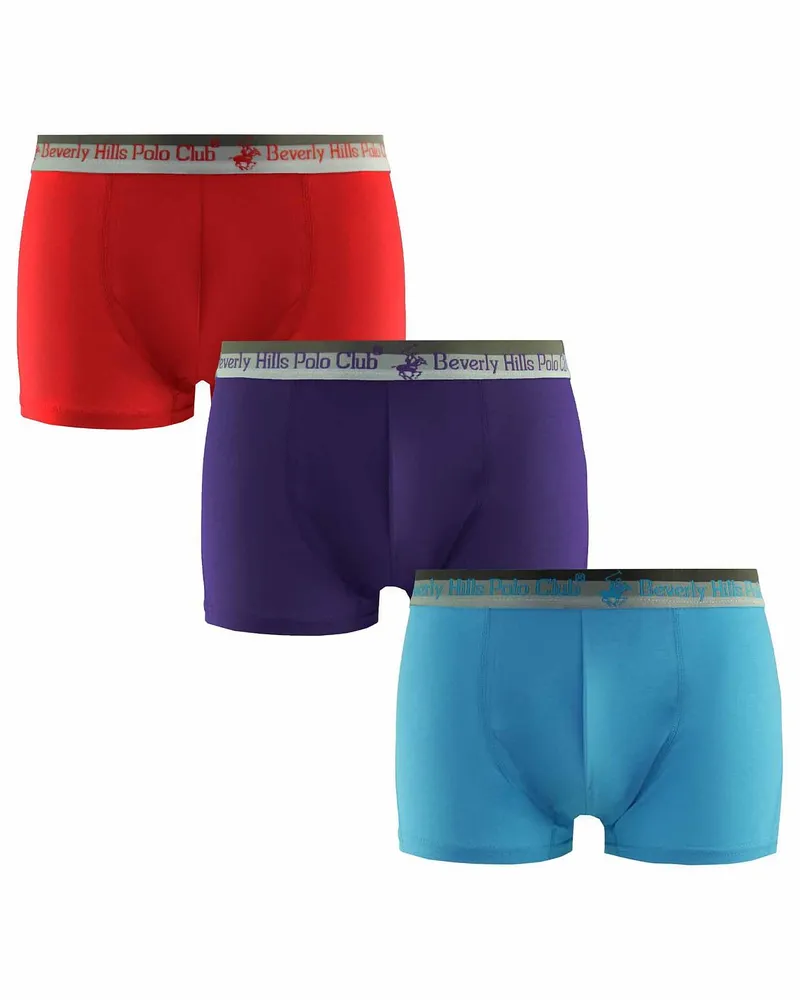 Beverly Hills Polo Club Herren 3er-Pack Badehosen Mehrfarbig