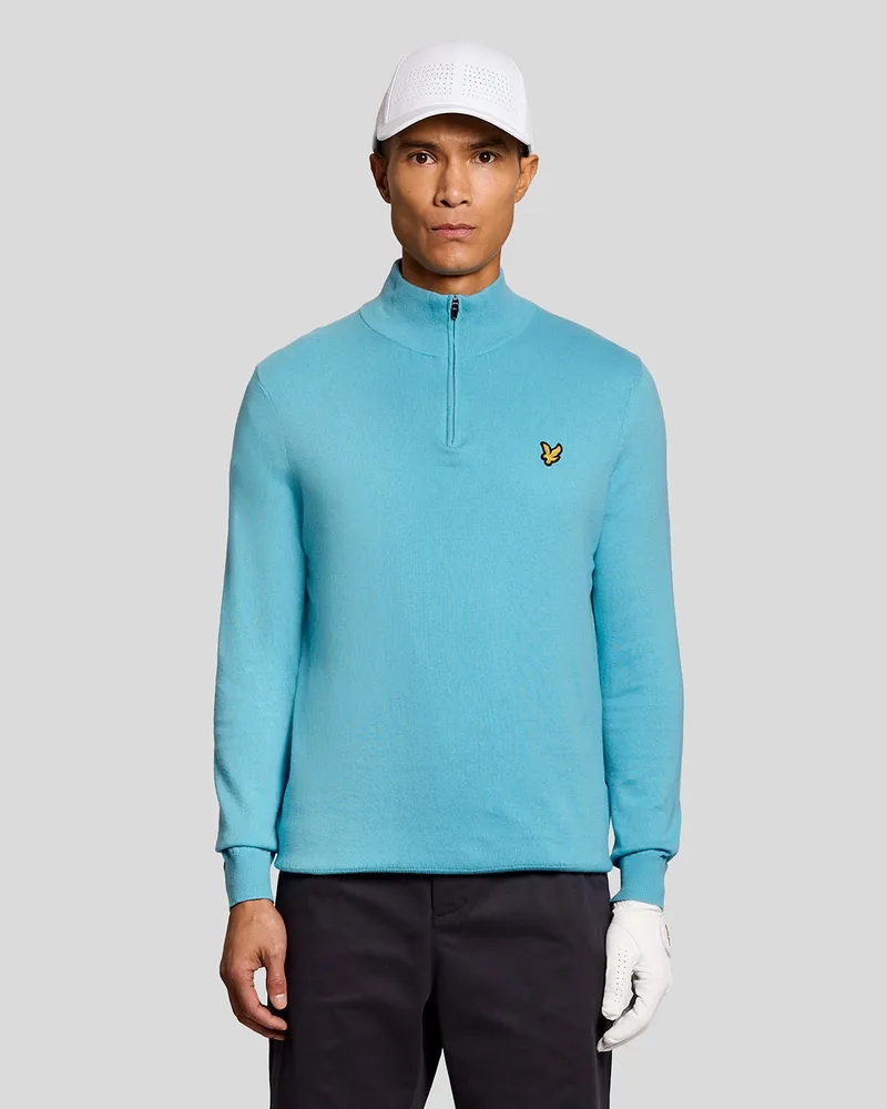 Lyle & Scott Performance 1/4 Reißverschluss Pullover Blau
