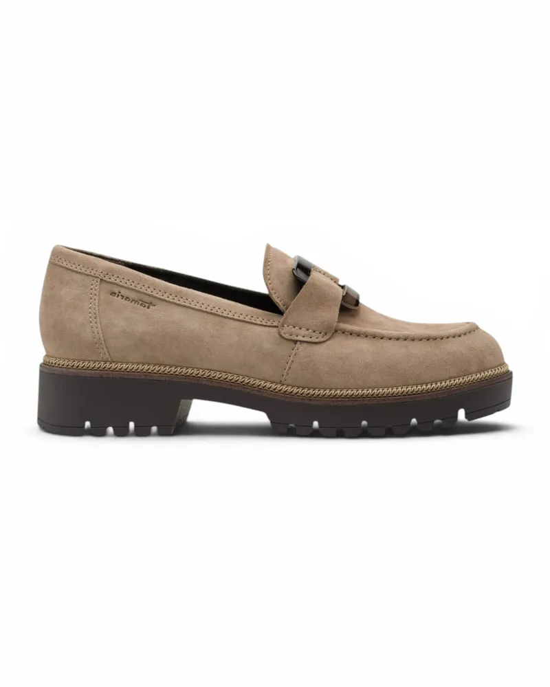 Tamaris Damen-Beige Wildleder-Loafer Freizeitschuhe – 24722-43 Beige