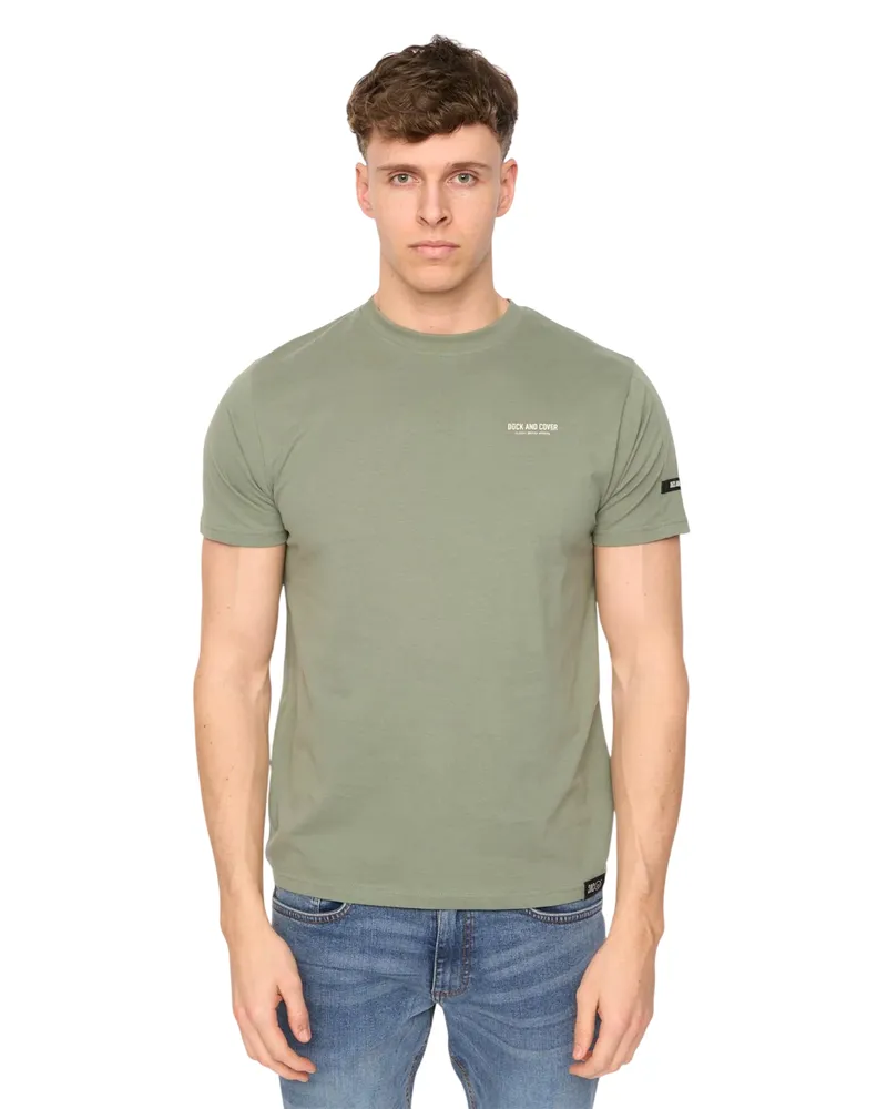 Duck and Cover Landway" T-Shirt für Herren (Oliv Oliv