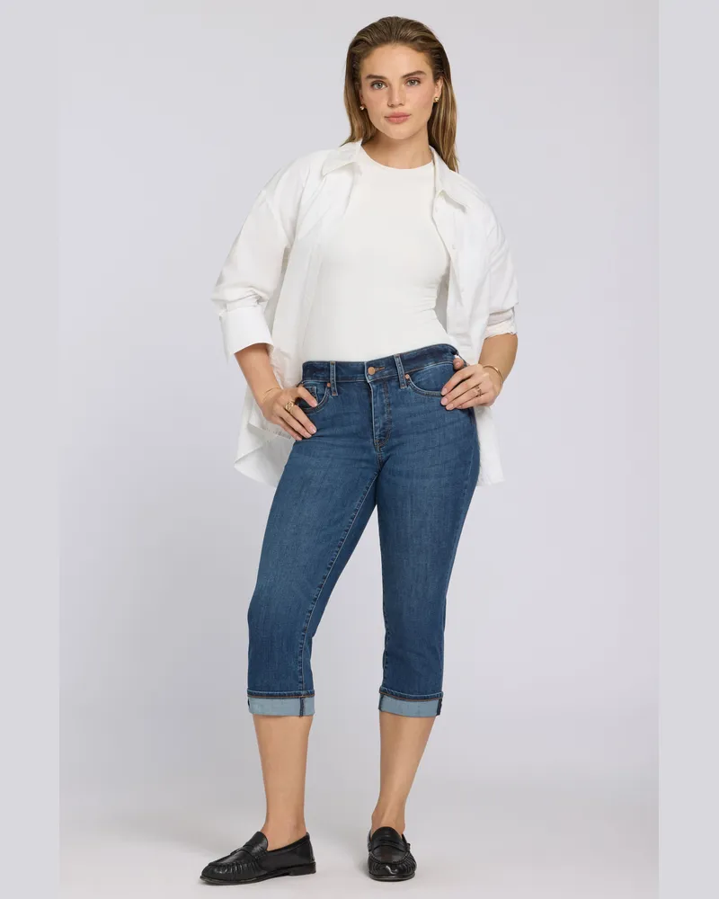 NYDJ not your daughter's Jeans  Marilyn Straight Crop Jeans aus Cool Embrace® Denim Blau