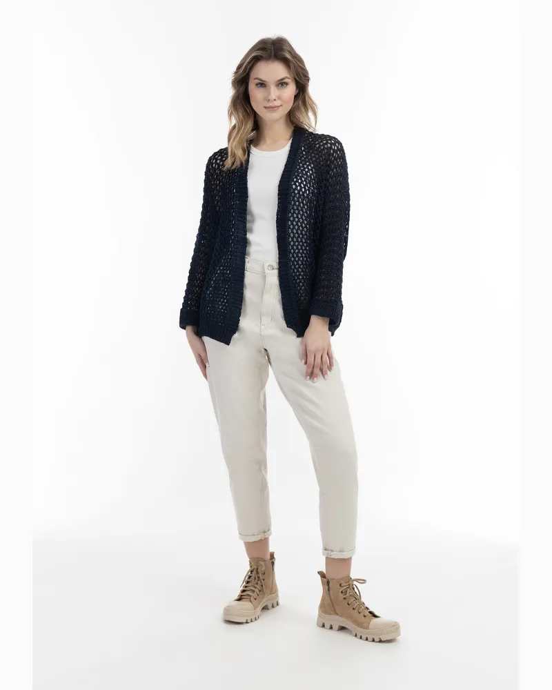 DreiMaster Strick Cardigan Damen Marine Marineblau