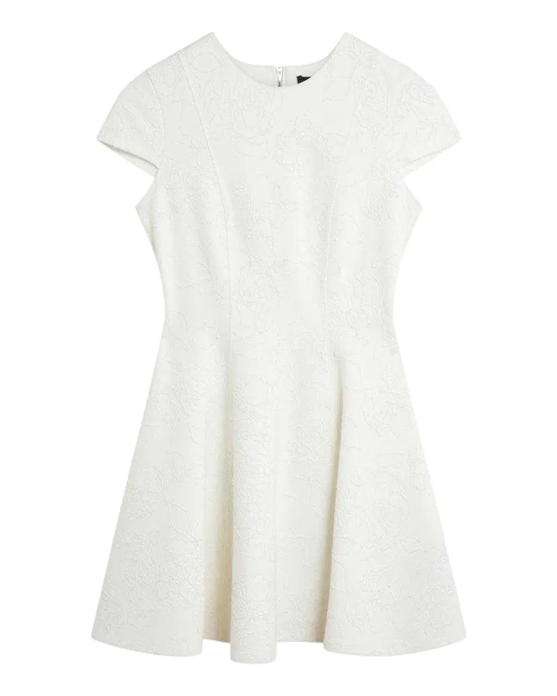 Ted Baker Codaa" Kleid mit ausgestelltem Rock für Damen, Ponte-Jersey (Elfenbein Elfenbein