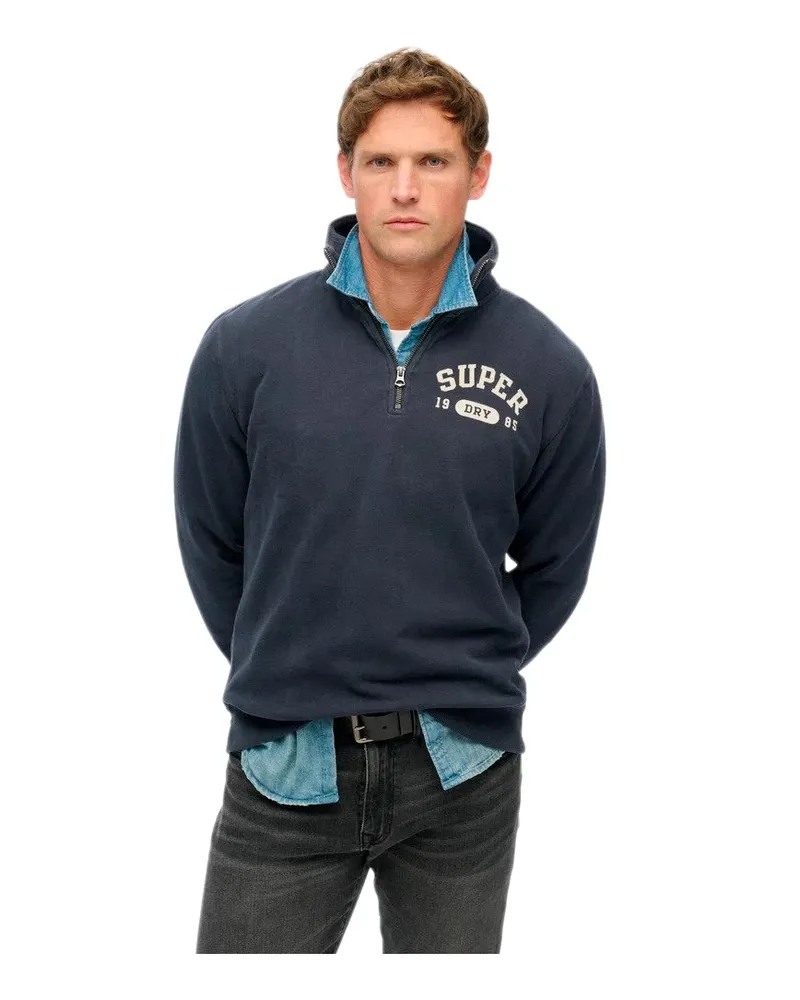 Superdry. Herren-Sweatshirt „Athletic Essentials Blau