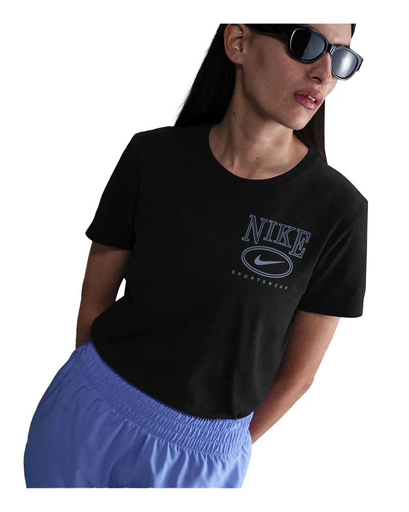 Nike Sportswear Club" T-Shirt für Damen (Schwarz Schwarz