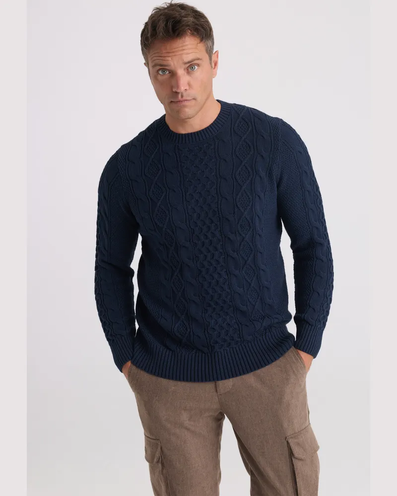 Felix Hardy Pullover Rundhalspullover Marineblau