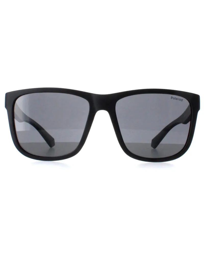 Polaroid PLD 2155/S 003 M9 mattschwarz grau polarisierte Sonnenbrille Schwarz