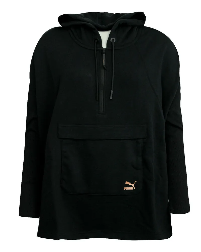 Puma Evo Halbzip Damen mit Kapuze mit Kapuze mit Kapuzenhodie mit Kapuzenhuster 571661 01 A68E Schwarz