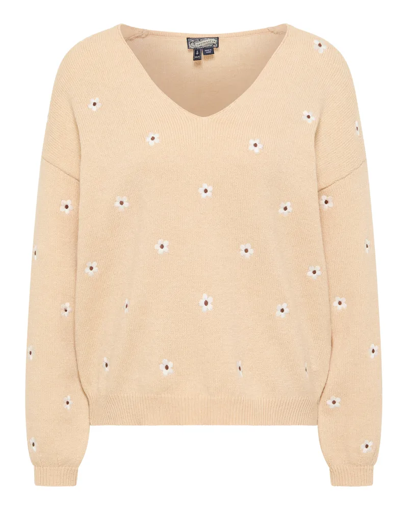 DreiMaster Strickpullover Damen Beige Beige
