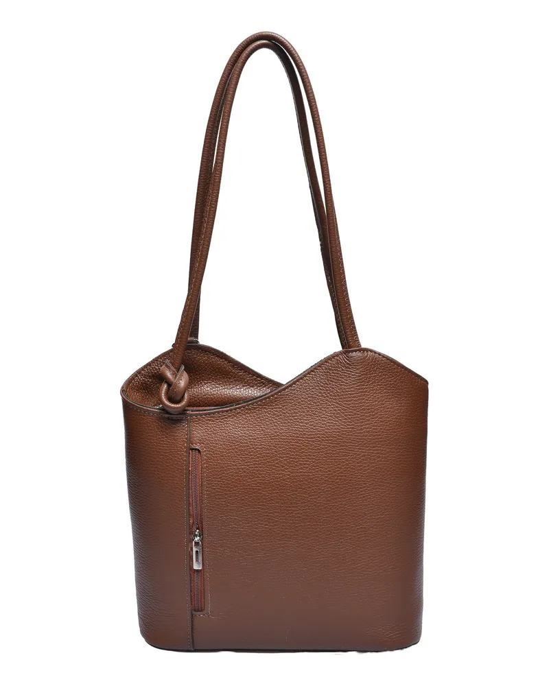 Anna Luchini Kastanienbraun Rindsledertasche Dunkelbraun