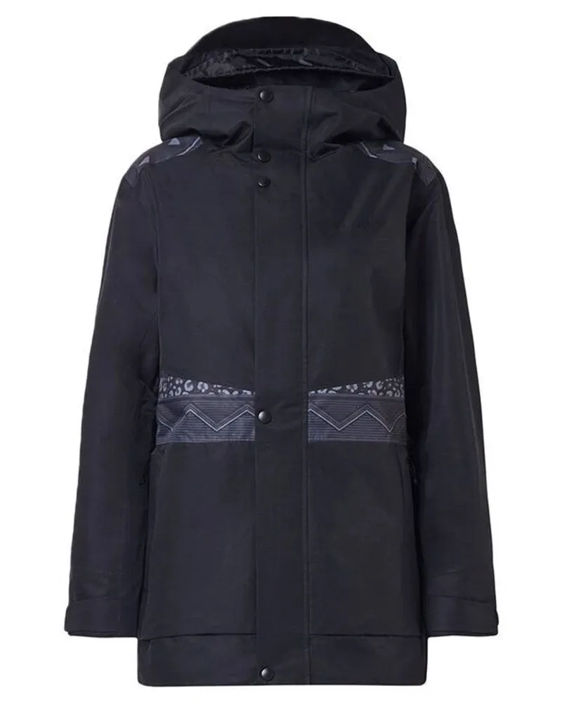 Oakley Ollie Damen Schwarze Parka-Jacke Schwarz