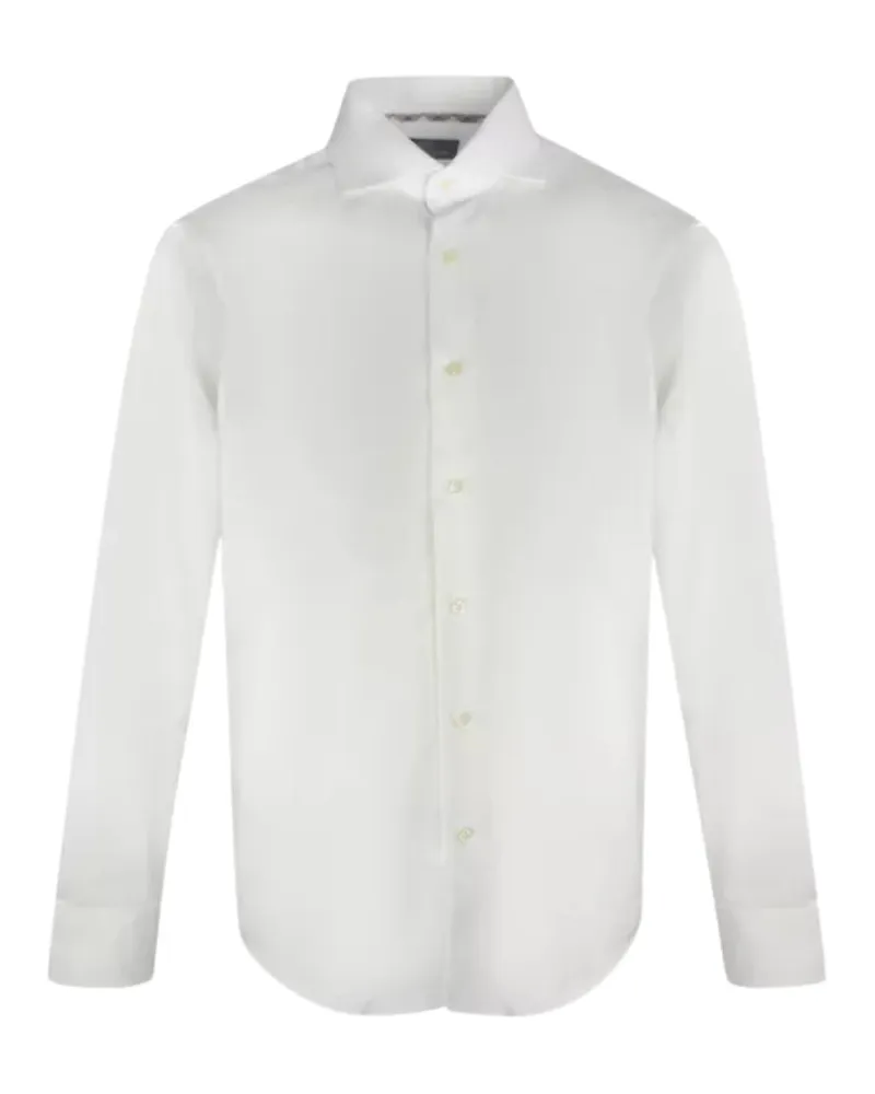 Aquascutum Schlichtes, langarmliges weisses Hemd Weiß