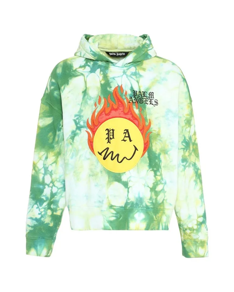 Palm Angels Bicolor Sweatshirt aus Baumwolle - Mehrfarbig Mehrfarbig