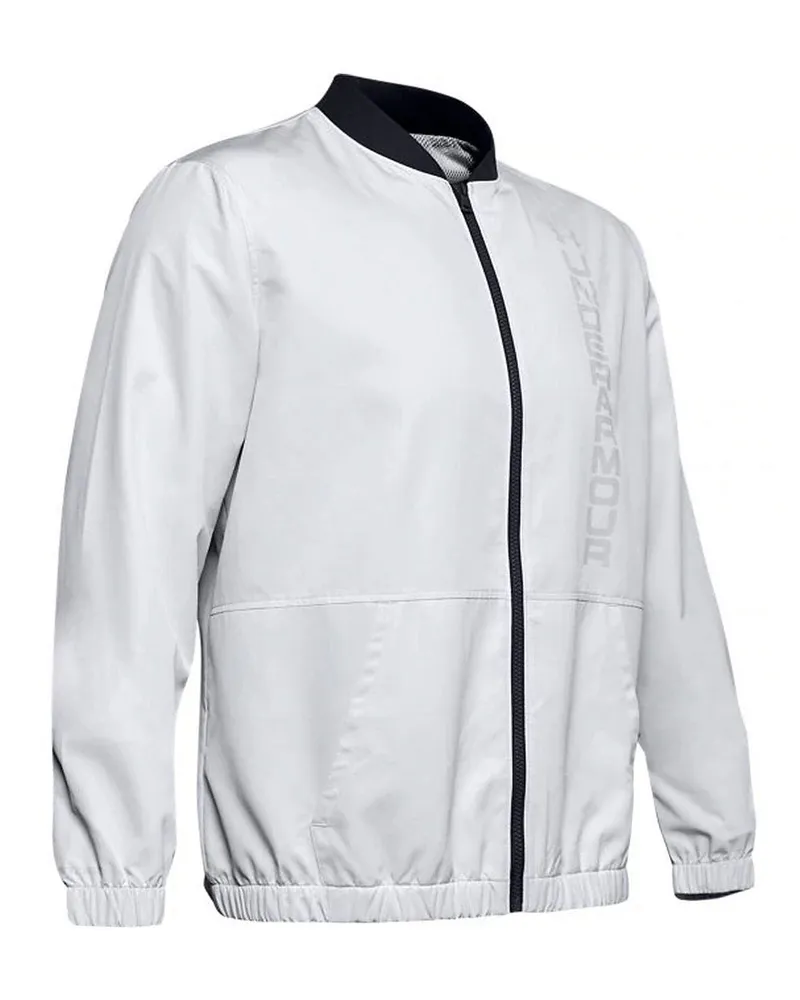 Under Armour Langarm Zip Up Grey Herren Bomber Jacke 1345610 014 Grau