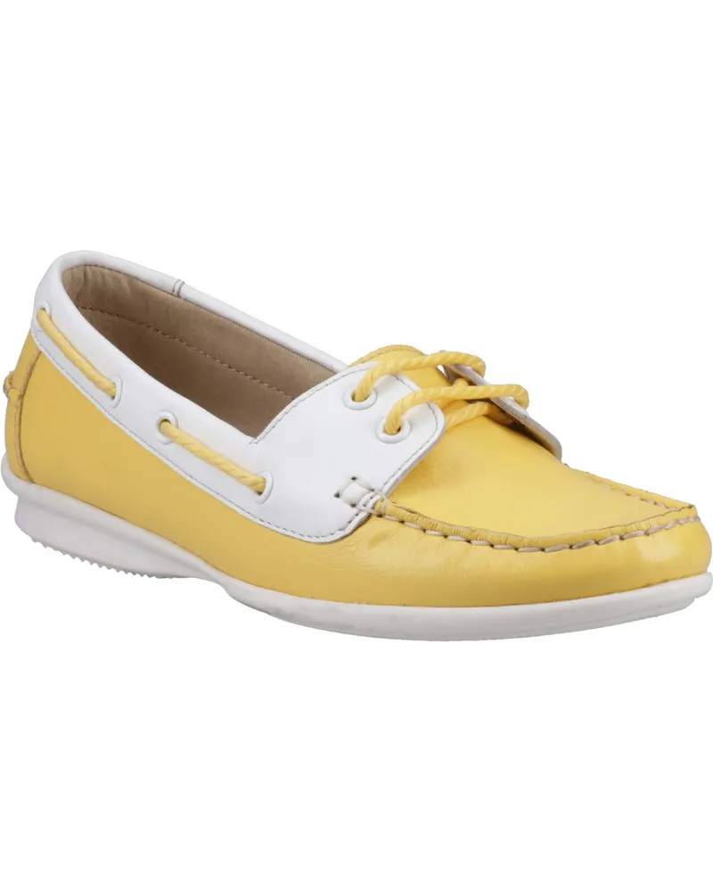 Hush Puppies Irene Leder Damen Gelbe Bootsschuhe Gelb