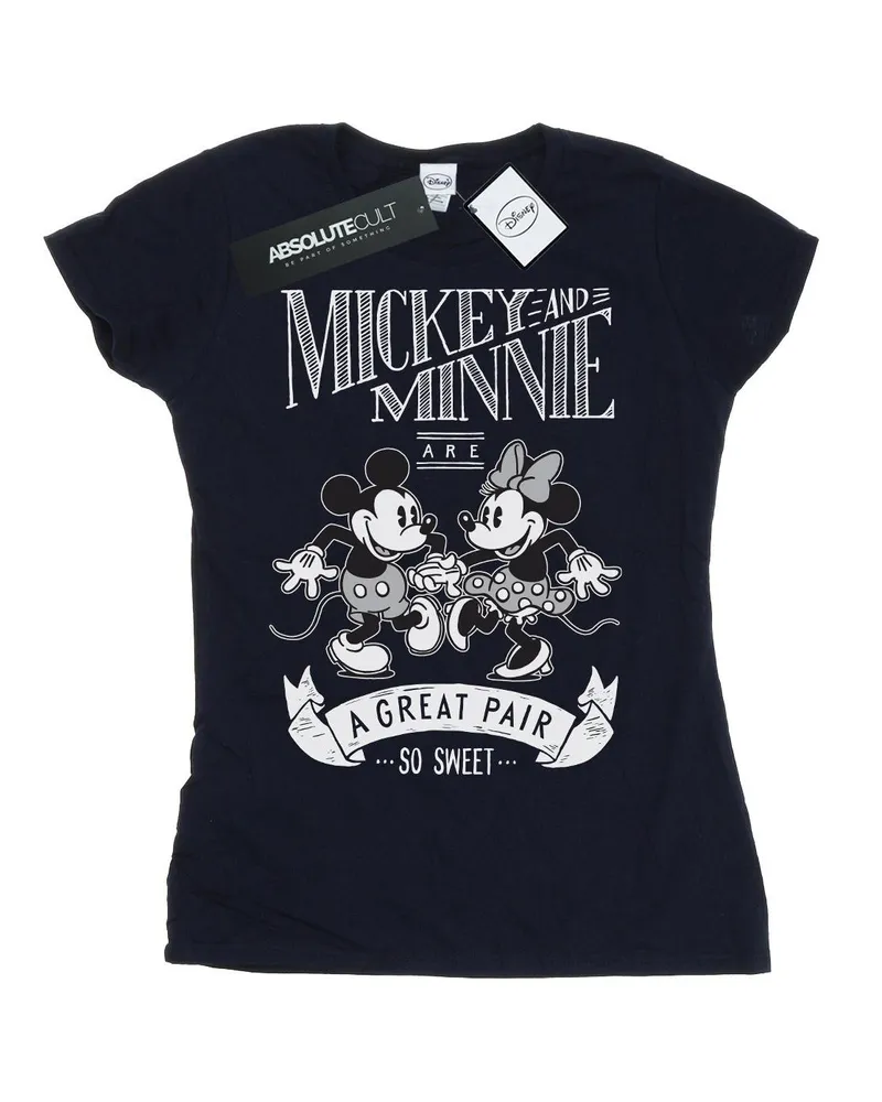 Disney Mickey And Minnie Mouse Great Pair" T-Shirt für Damen (Marineblau Marineblau