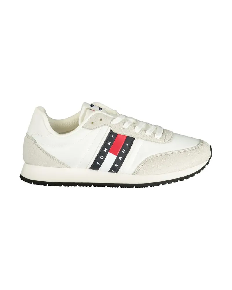Tommy Hilfiger Weiße Polyurethan Herren Sneaker Weiß