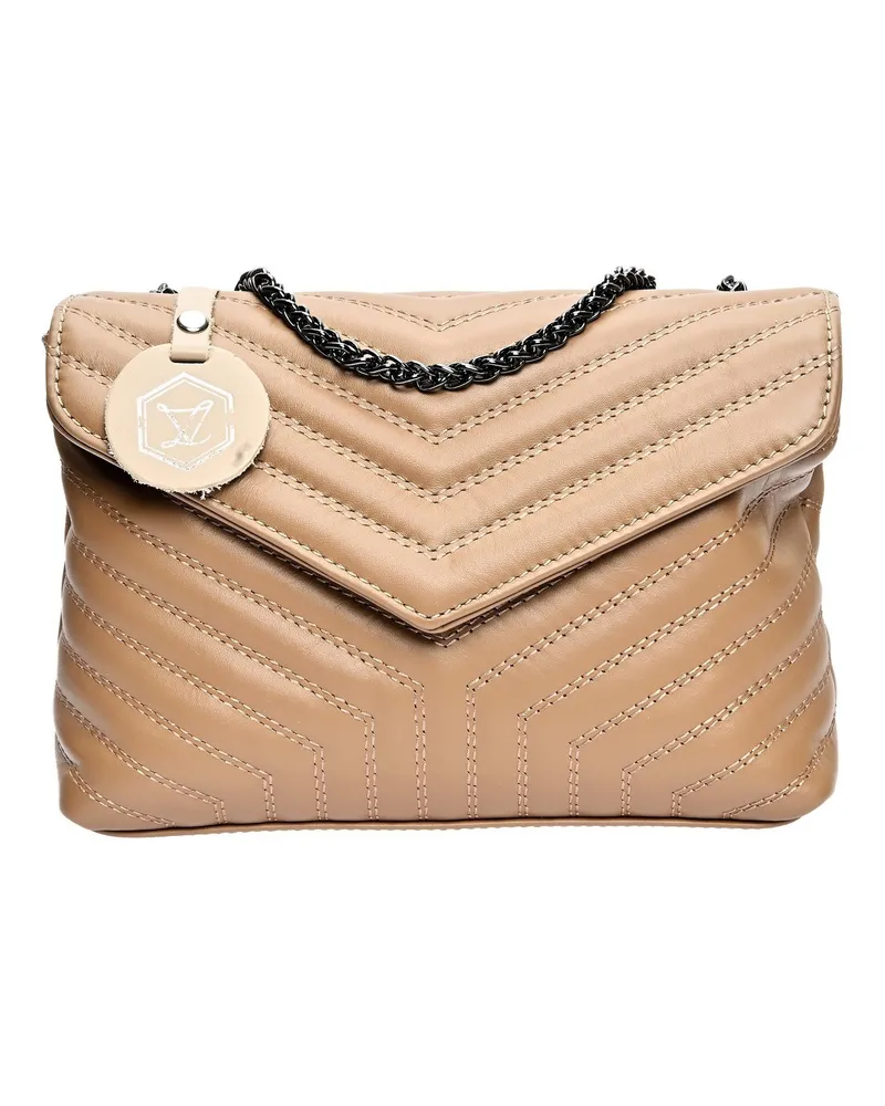 Luisa Vannini Beige Rindsledertasche Beige