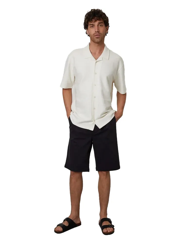 Threadbare Antti" Hemd für Herren, leger, kurzärmlig (Ecru Ecru