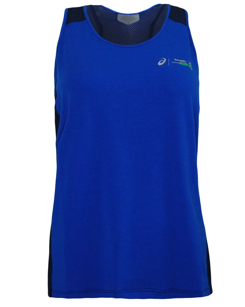 Asics Paris Womens Blue Tank Top Blau