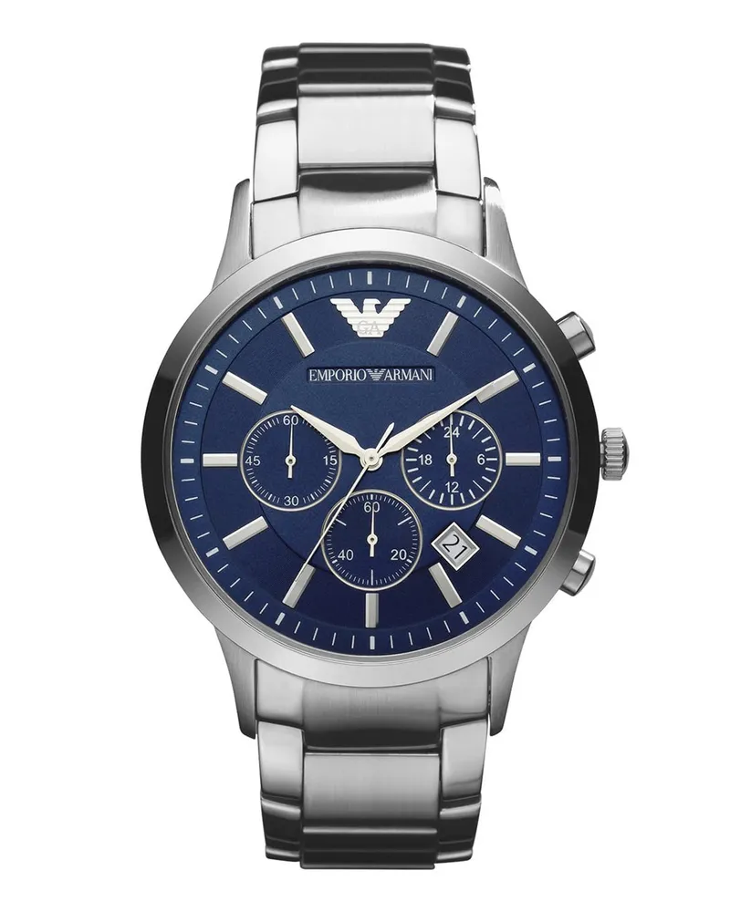 Emporio Armani Renato Silber Herren Armbanduhr AR2448 Silber