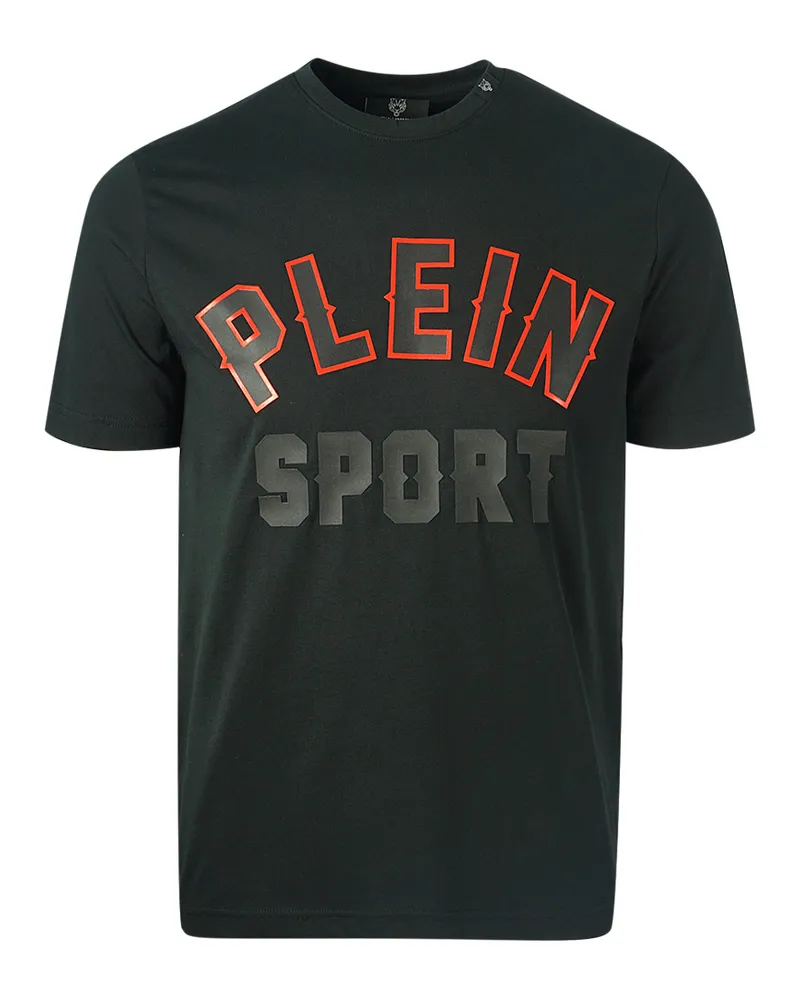 Philipp Plein Block-Logo Schwarzes T-Shirt Schwarz