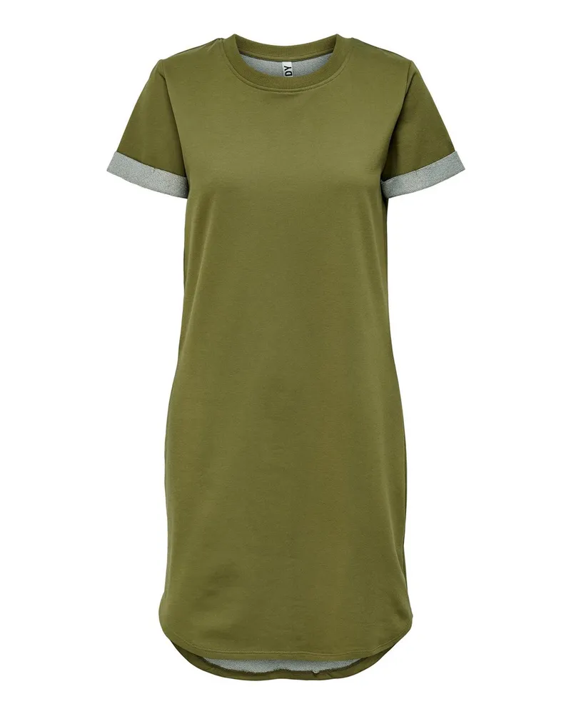 only Mini Shirt Dress für Damen, Rundhalsausschnitt (Martini Olive Waldgrün